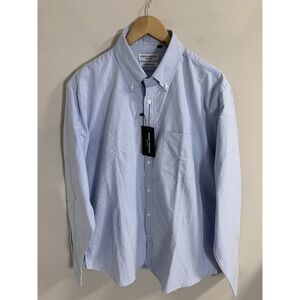 Spier Mackay Contemporary Dress Shirt Handmade Mens 17.5 Blue Oxford Button Down
